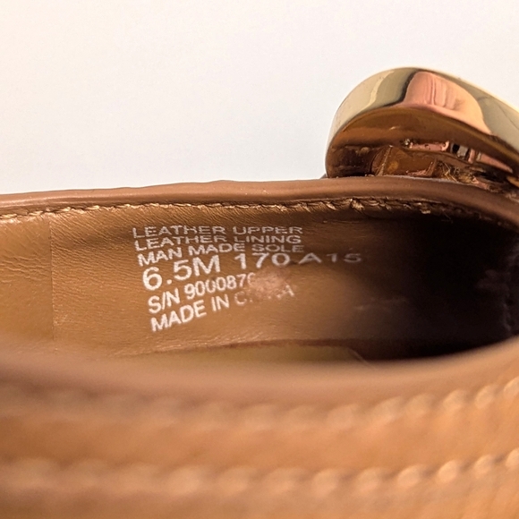 Tory Burch Amanda Demi Wedge Tumbled Leather Royal Tan Women's Size 6.5 - Picture 10 of 16